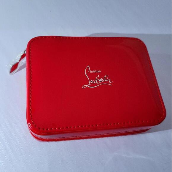 Louboutin Patent Red Case Vip Gift Box Zipper - Picture 1 of 7